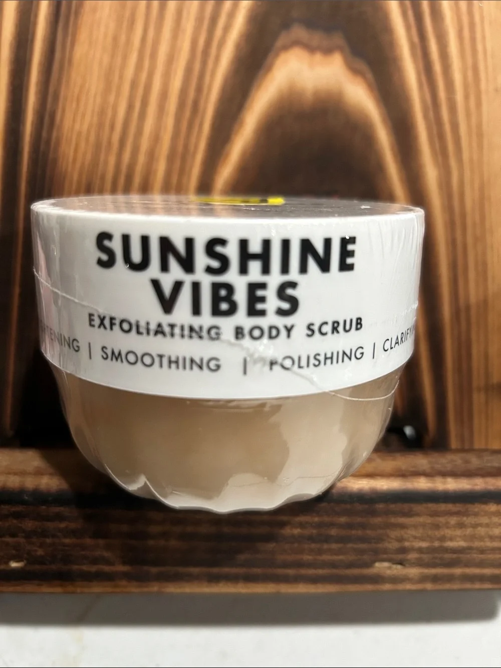 TRULY Sunshine Vibes Exfoliating Body Scrub — White with Yellow Accent